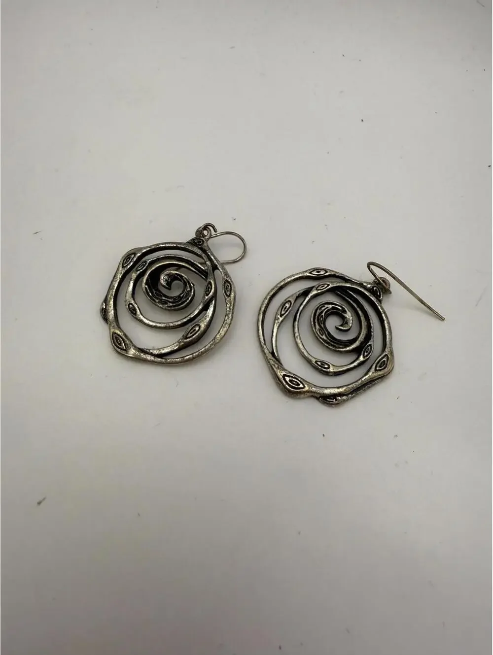 Premier Designs Jewelry Earrings Silver Swirl Antiqued Fish Hook